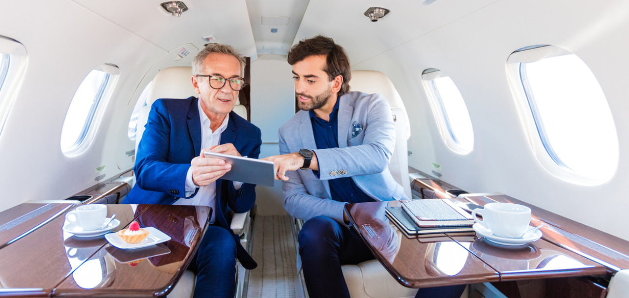 Two Luxury Real Estate Agents on Jet